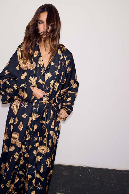 Deloris Satin Robe