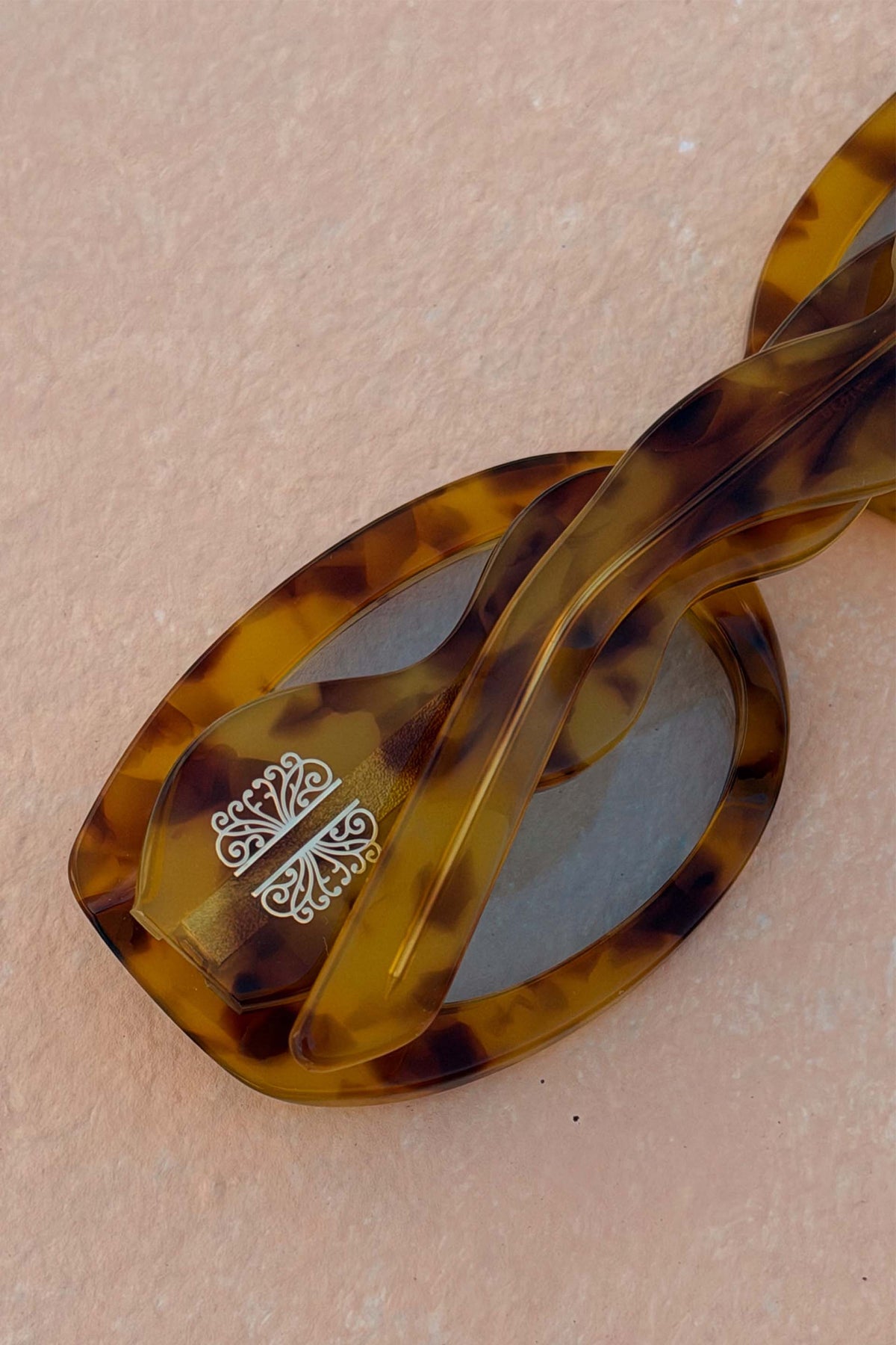 Hexagon Orange Sunglasses