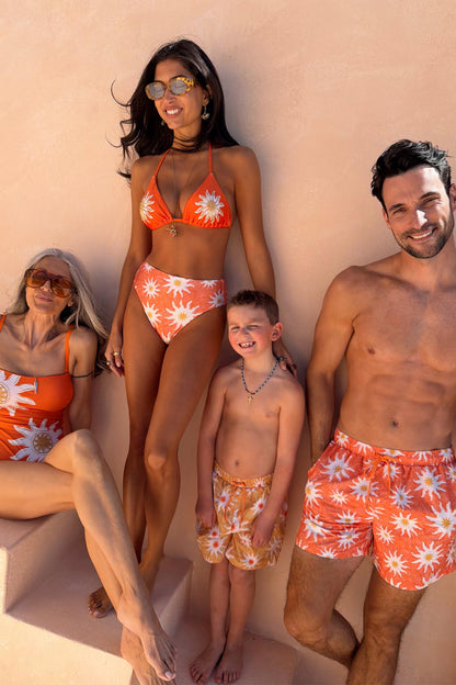 Orange Sun High Waist Bikini Brief