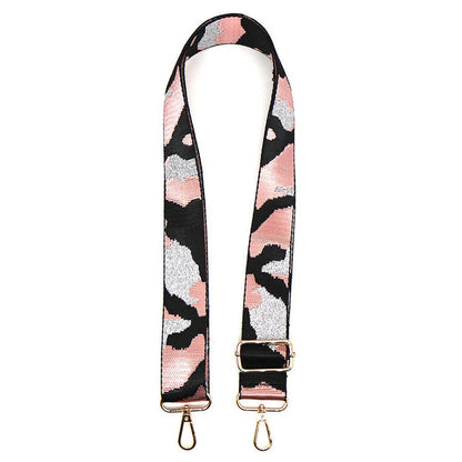 Pink Mix Lurex Camo Bag Strap