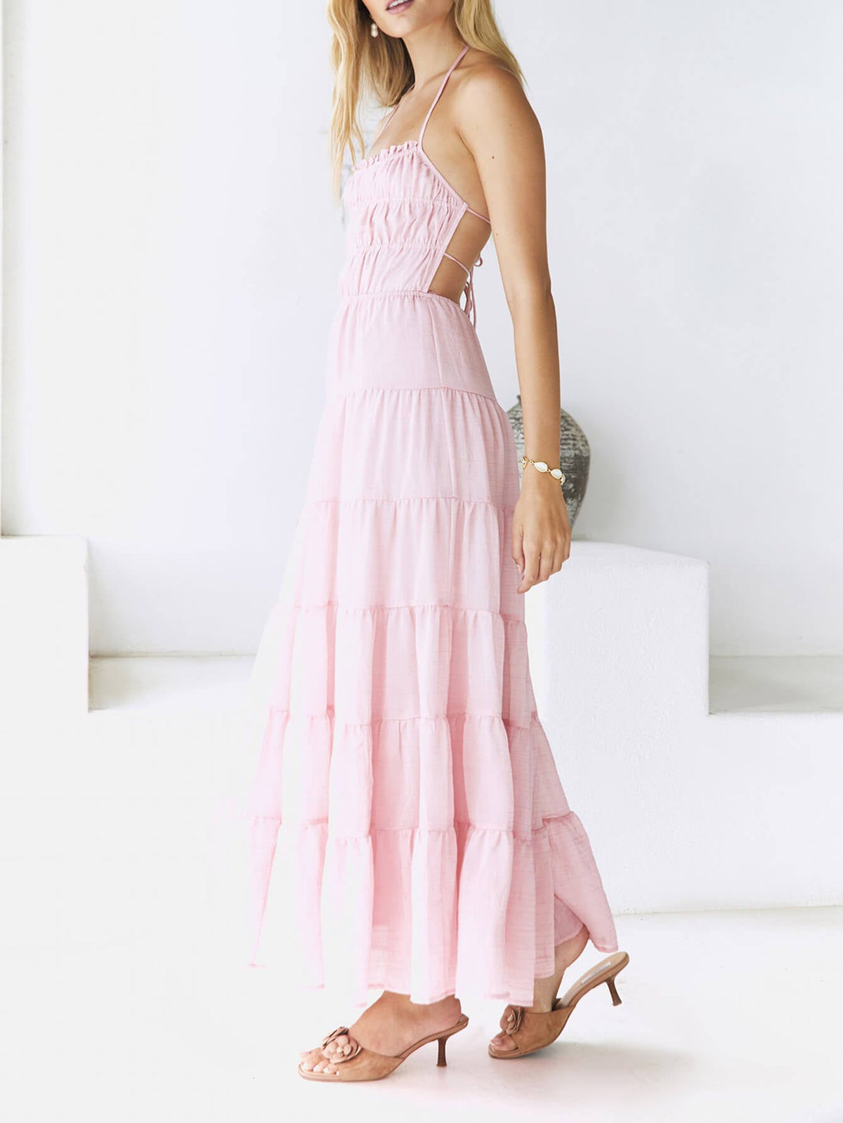 Good Timer Halter Maxi Dress