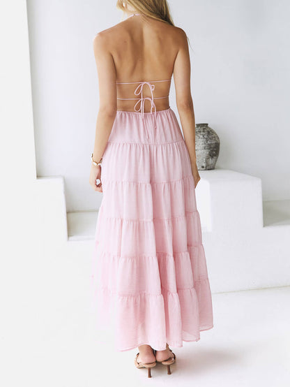 Good Timer Halter Maxi Dress