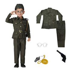 Subhash Chandra Bose Costume Dress for Kids Boys Freedom Fighter&amp;National Hero Kids Fancy Dress Costume