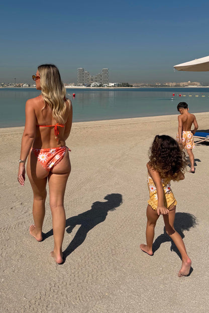 Orange Sun Tie Side Bikini Brief