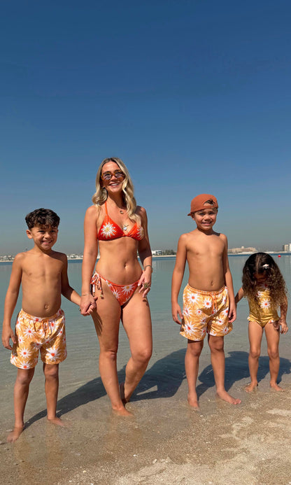 Orange Sun Tie Side Bikini Brief